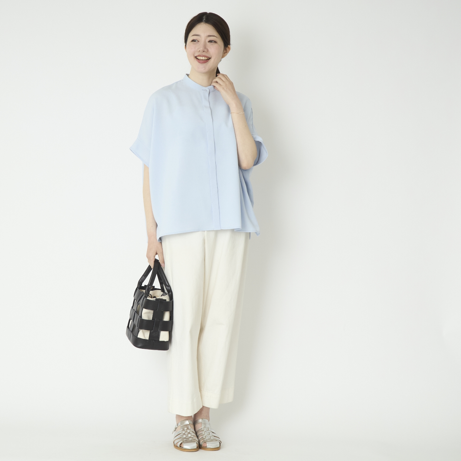 Kilka/蒸れ知らずですぐ乾くきれいめ比翼ブラウス
